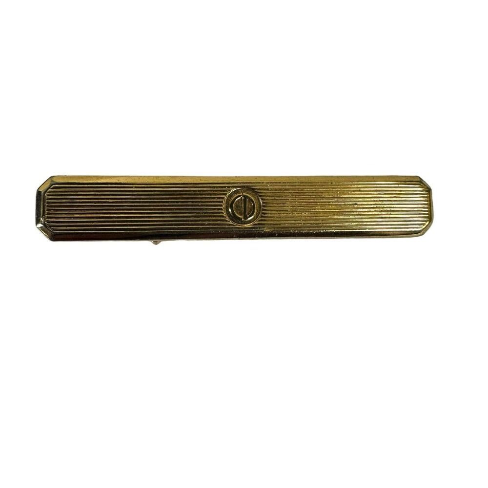 Vintage‎ Christian Dior CD Logo Monsieur in Gold Tone Tie Clip Authentic